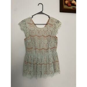 Mauve XS Lace Blouse NWOT